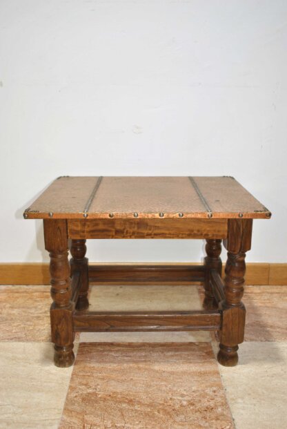 Mesa rústica tablero cobre - Imagen 2