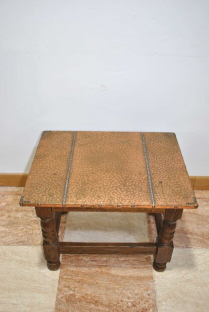 Mesa rústica tablero cobre - Imagen 3