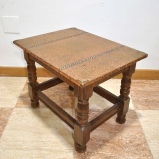 Mesa rústica tablero cobre