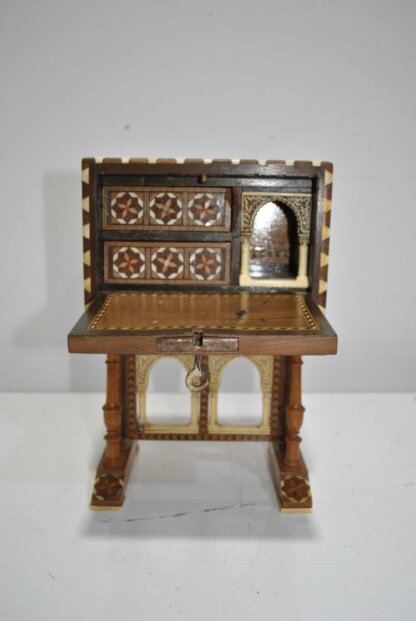 Bargueño miniatura taracea - Imagen 4