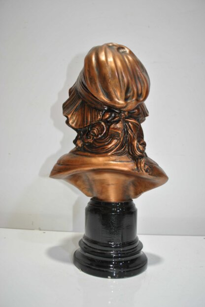 Busto niña resina acabado bronce - Imagen 5