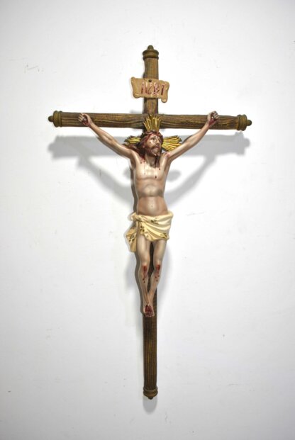 Crucifijo antiguo de pared - Imagen 2