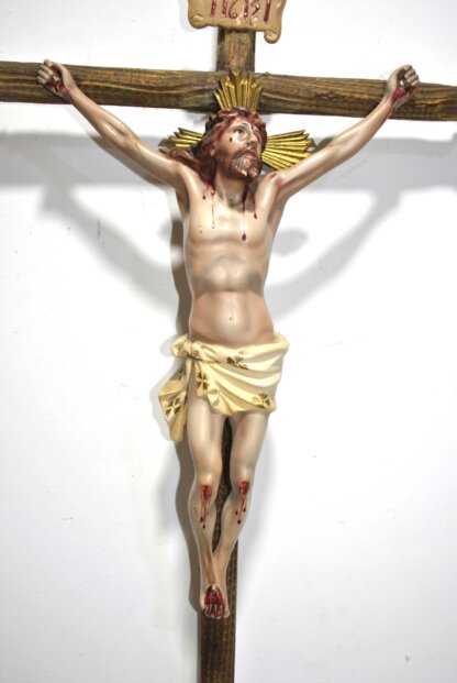 Crucifijo antiguo de pared - Imagen 6