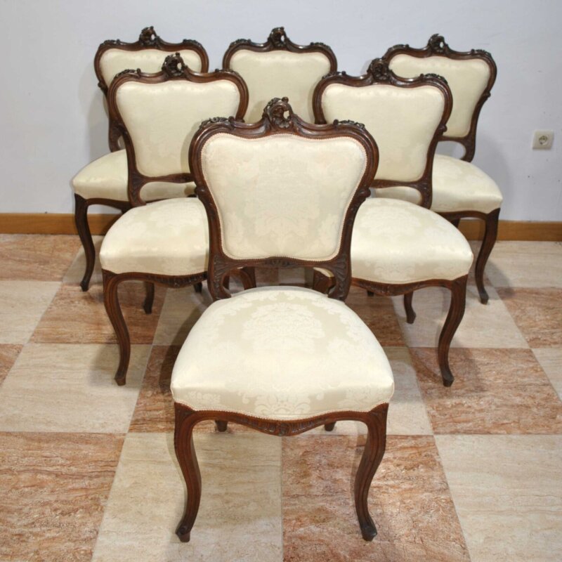 Juego de 6 sillas Luis XV