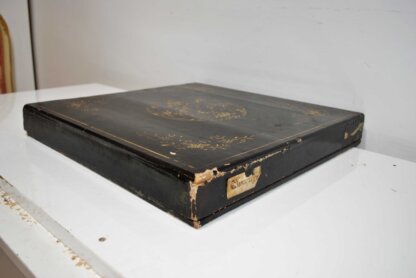 Caja antigua madera lacada - Imagen 4