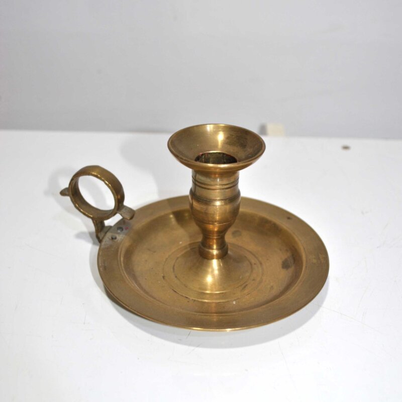 Candelero o palmatoria bronce