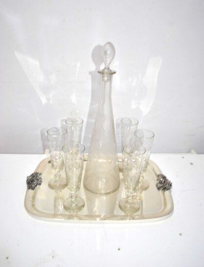 Set copas licoreras y bandeja