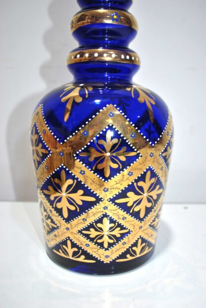 Licorera cristal azul y oro - Imagen 3