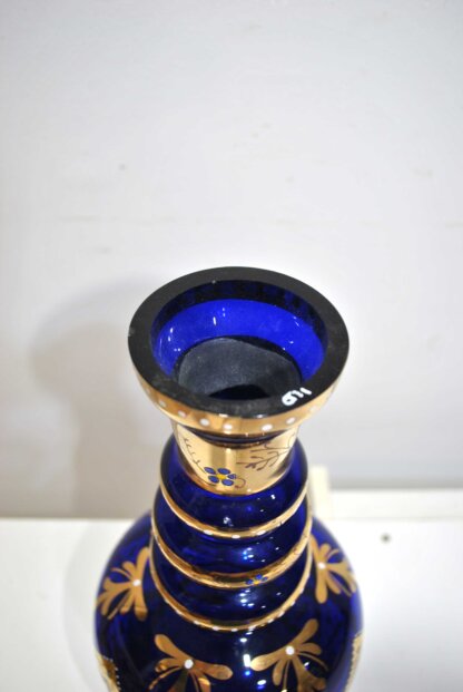 Licorera cristal azul y oro - Imagen 5