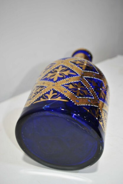 Licorera cristal azul y oro - Imagen 6