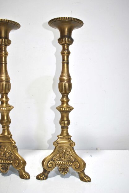 Candelabros hacheros bronce - Imagen 2