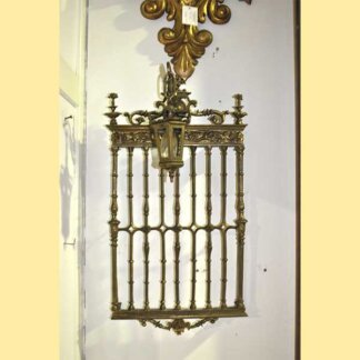 Reja con farol bronce
