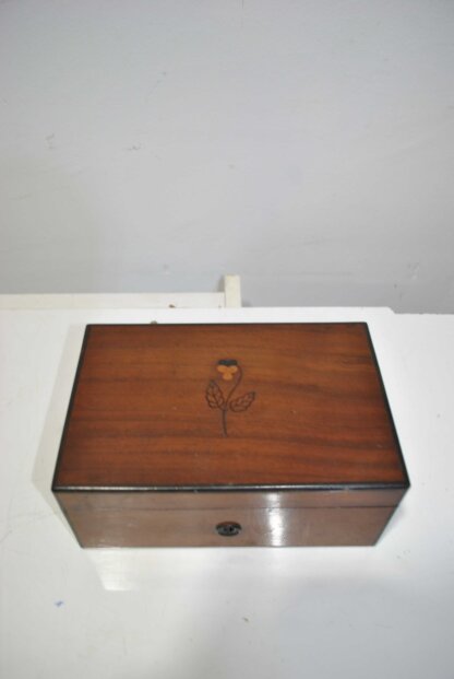 Caja madera marquetería floral - Imagen 2