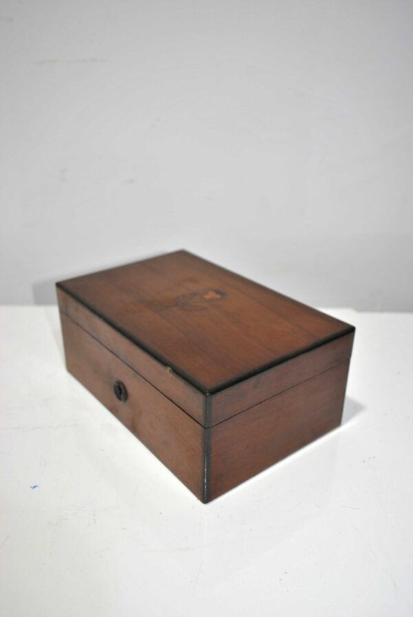 Caja madera marquetería floral - Imagen 5