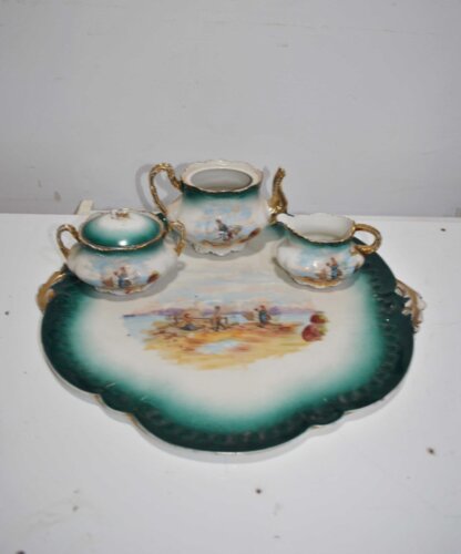 Juego porcelana Limoges pintado a mano