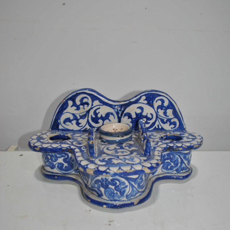 Tintero cerámica estilo Talavera