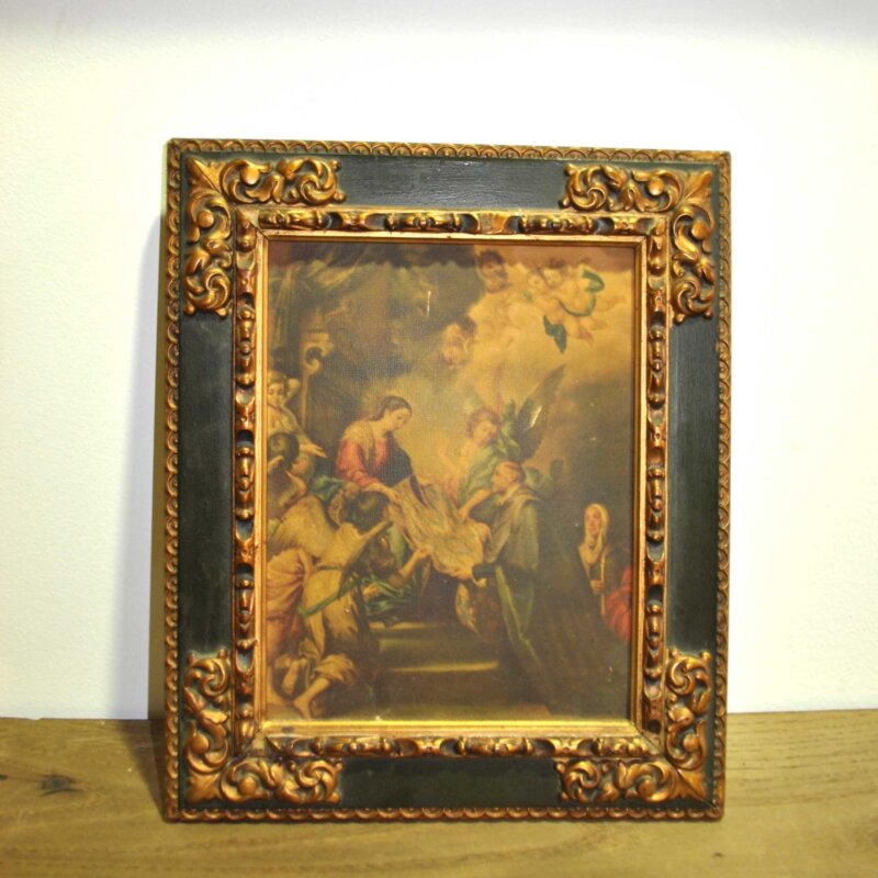 Cuadro religioso marco madera