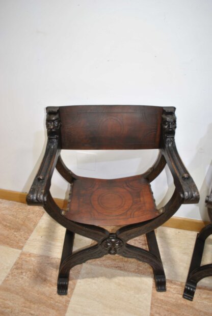 Pareja sillones jamugas Renacimiento - Imagen 2