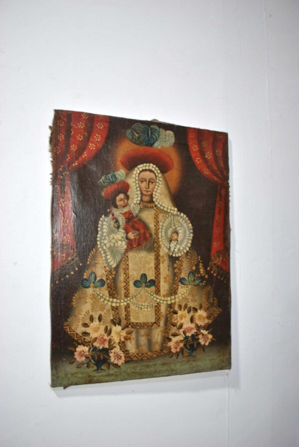 Cuadro cuzqueño Virgen - Imagen 3