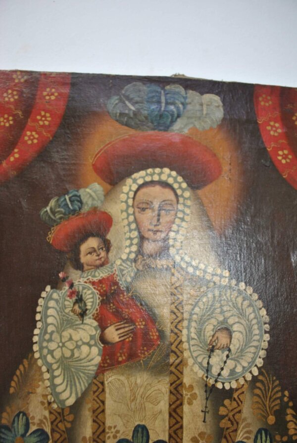 Cuadro cuzqueño Virgen - Imagen 7