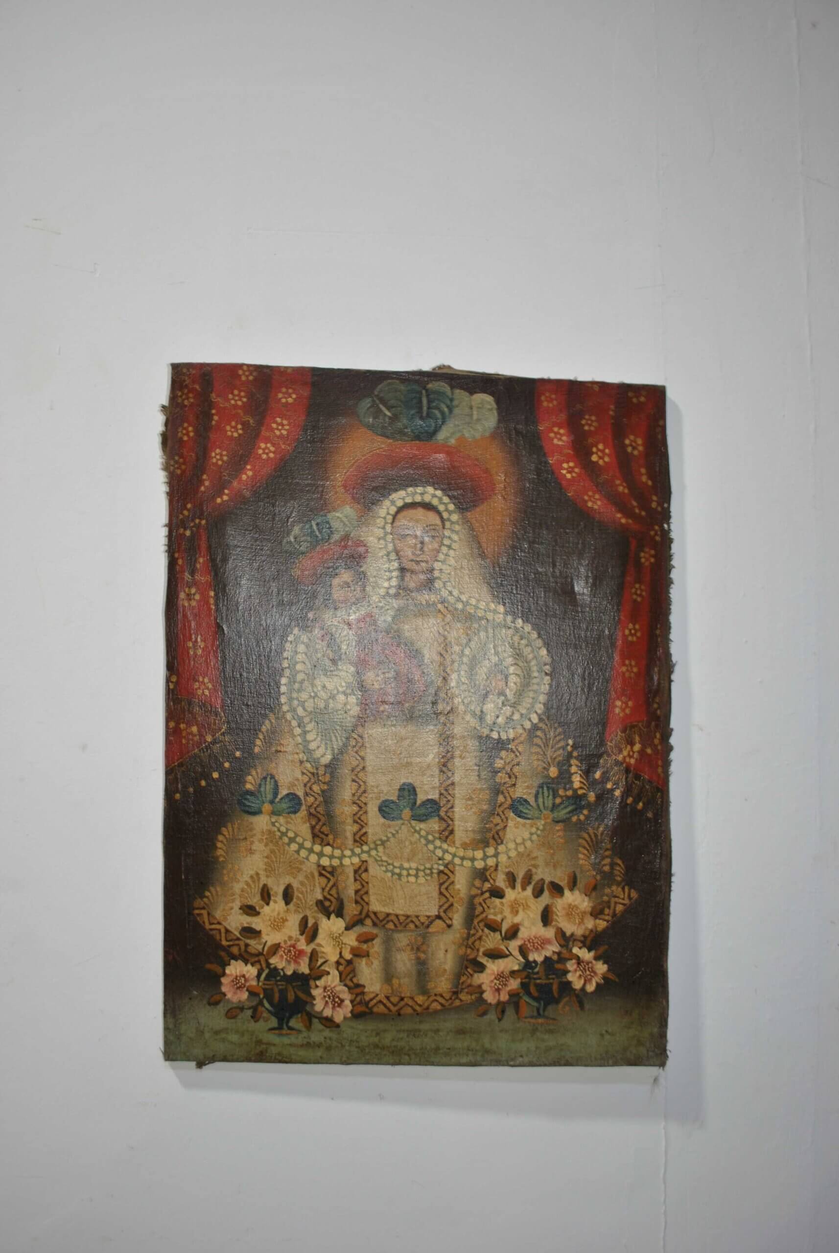 Cuadro cuzqueño Virgen - Imagen 2