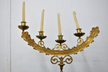 Candelabro bronce 4 velas - Imagen 3