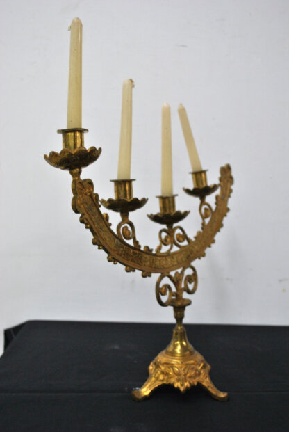 Candelabro bronce 4 velas - Imagen 5