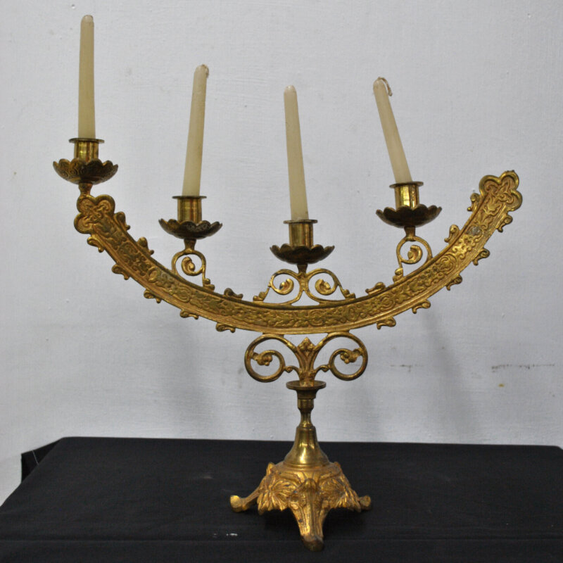 Candelabro bronce 4 velas