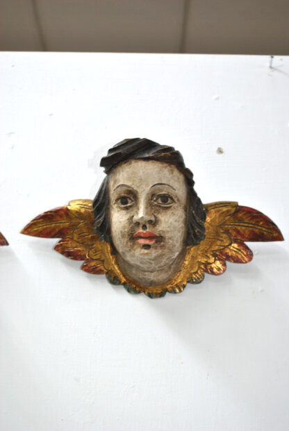 Pareja angelitos de pared madera - Imagen 5