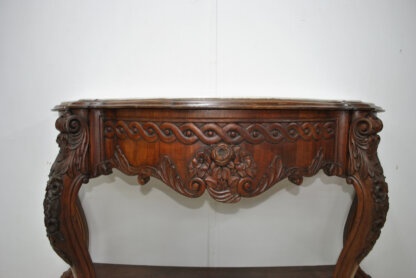 Consola tallada madera caoba - Imagen 2