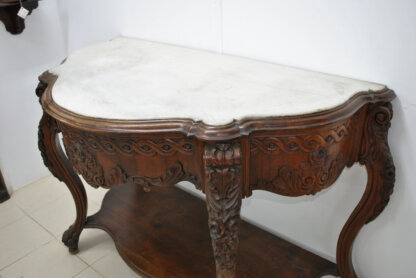 Consola tallada madera caoba - Imagen 3