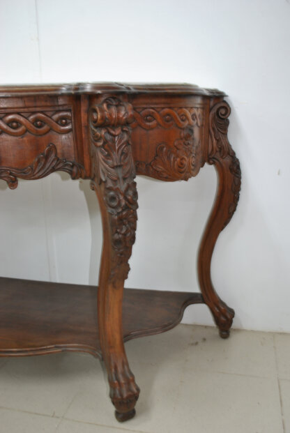 Consola tallada madera caoba - Imagen 4