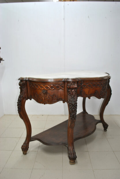 Consola tallada madera caoba - Imagen 7