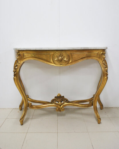 Consola tallada pan de oro