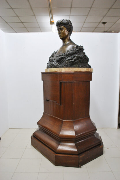 Gran peana madera maciza 123 cm - Imagen 5