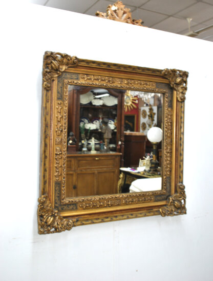 Espejo antiguo tallado marco oro