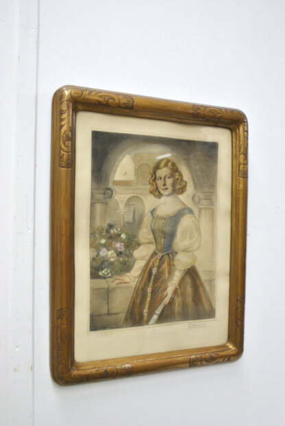 Grabado dama época - Imagen 2