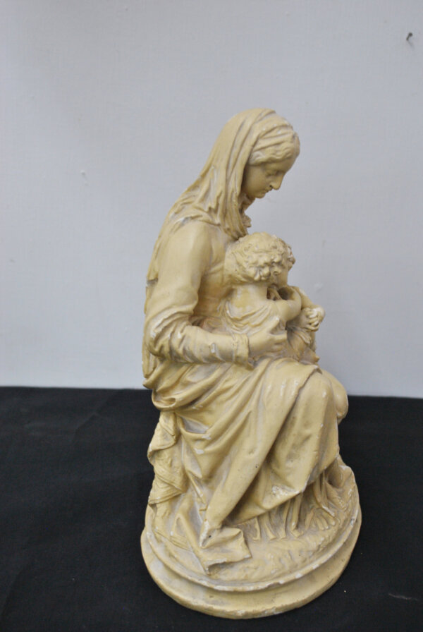 Escultura Virgen con niños - Imagen 5