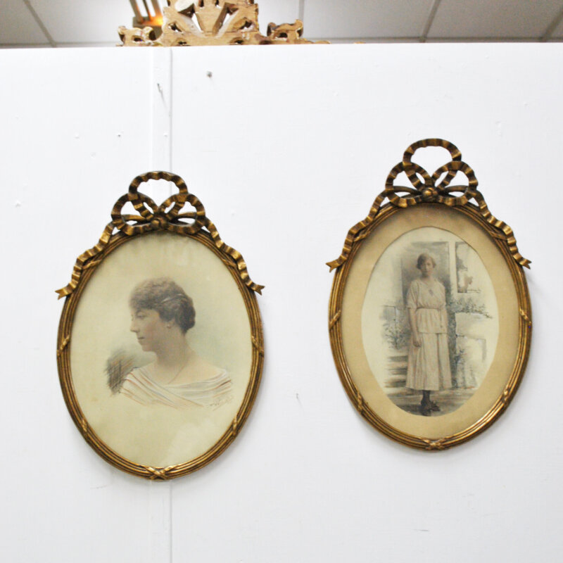 Marcos oro con grabados época