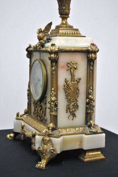 Reloj mesa bronce y mármol ónix - Imagen 11