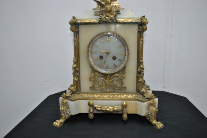 Reloj mesa bronce y mármol ónix - Imagen 6