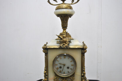 Reloj mesa bronce y mármol ónix - Imagen 7