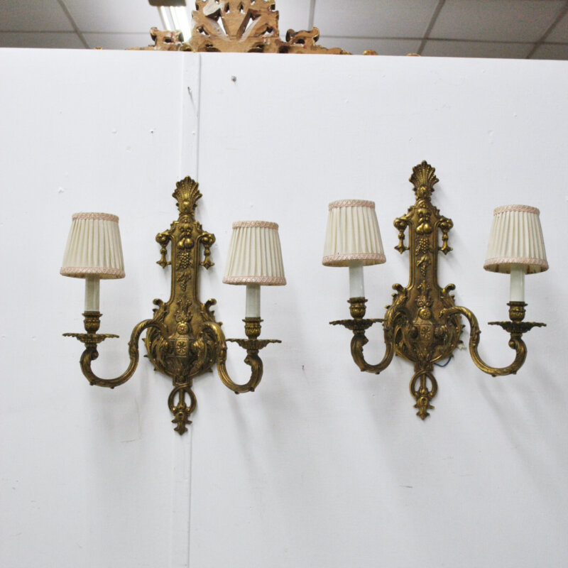 Apliques bronce dorado Luis XVI