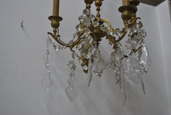 Apliques bronce cristales tallados - Imagen 9
