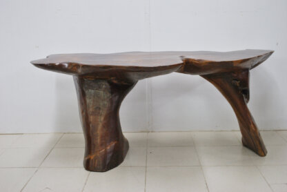 Mesa madera tallada contemporánea - Imagen 3