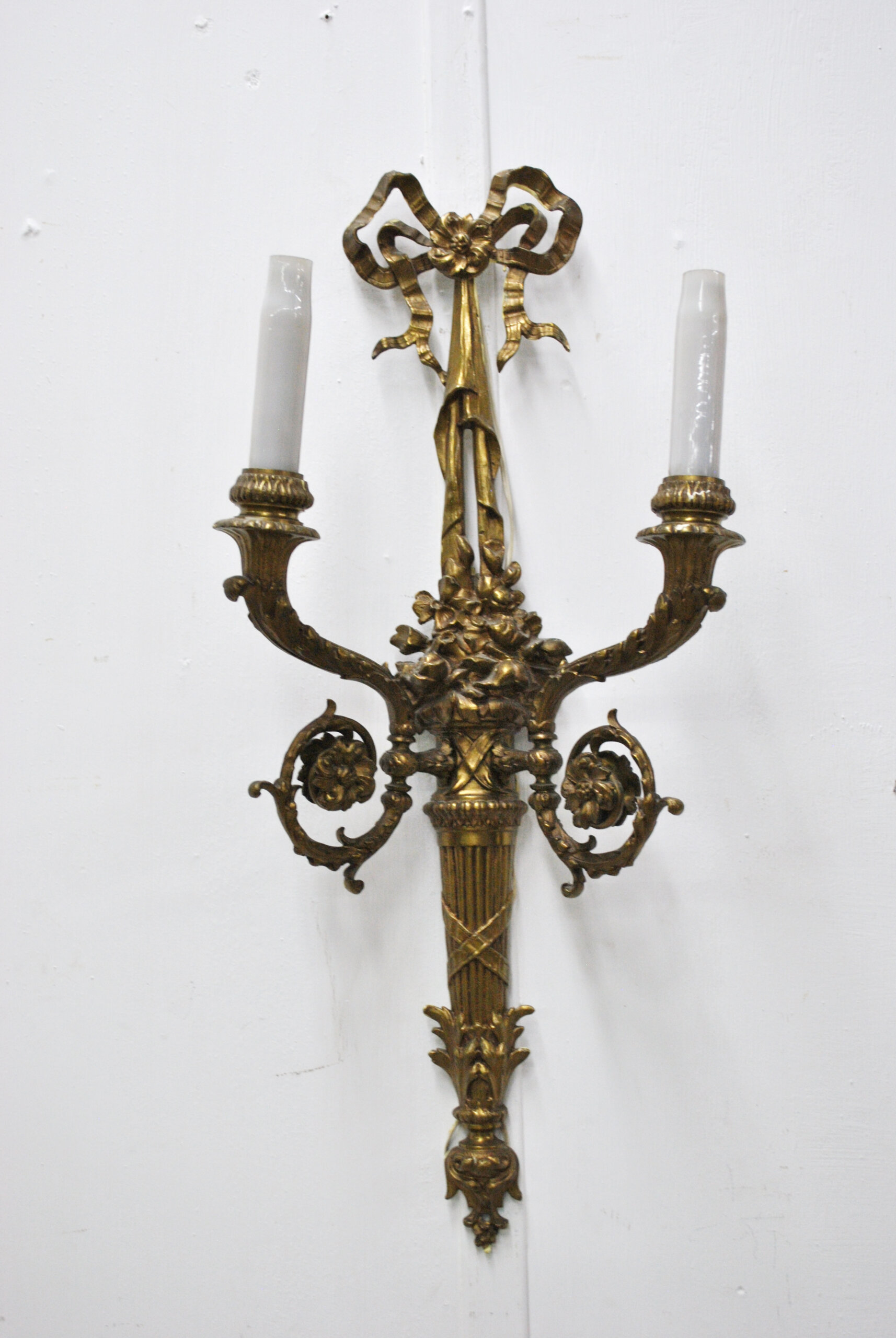 Apliques Luis XVI bronce - Imagen 4