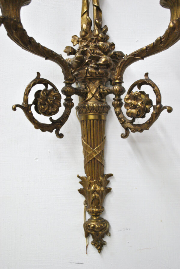 Apliques Luis XVI bronce - Imagen 6