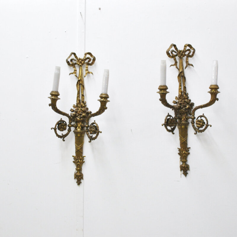 Apliques Luis XVI bronce