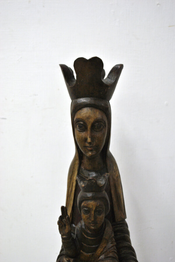 Escultura madera Virgen y niño - Imagen 3