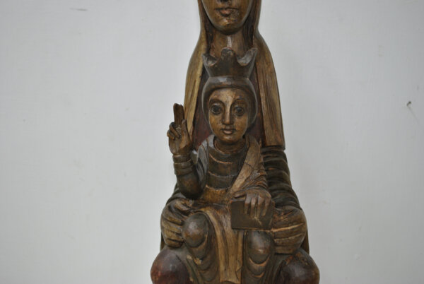 Escultura madera Virgen y niño - Imagen 4